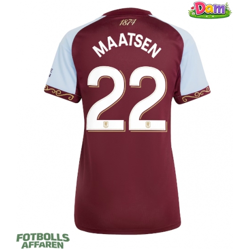Aston Villa Ian Maatsen #22 Hemmatröja Kvinnor 2025-26 Kortärmad